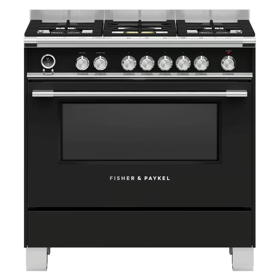 Fisher & Paykel 90cm Dual Fuel Pyrolytic Freestanding Cooker