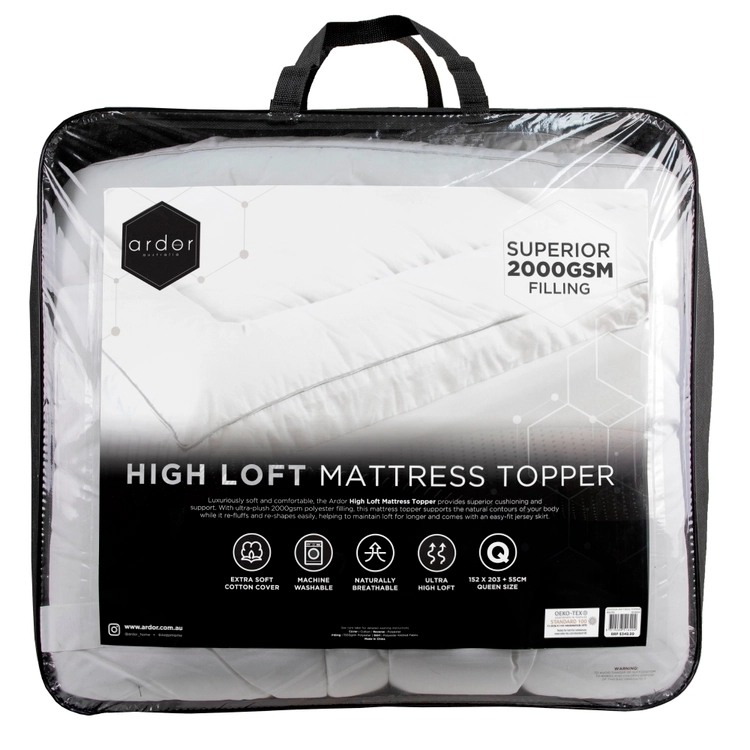 Ardor 2000gsm High Loft Topper