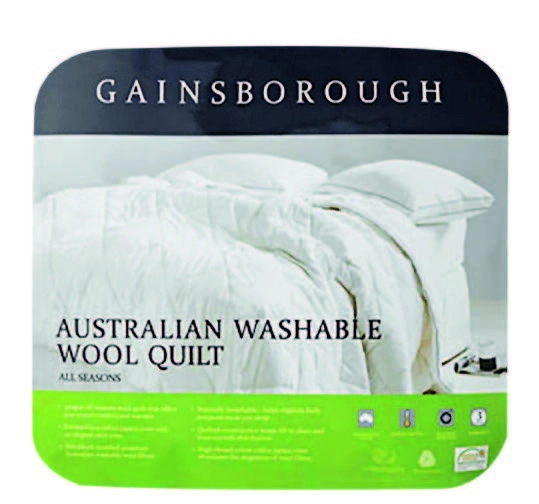 Gainsborough 300 GSM All Seasons Australian Washable Wool Quilt