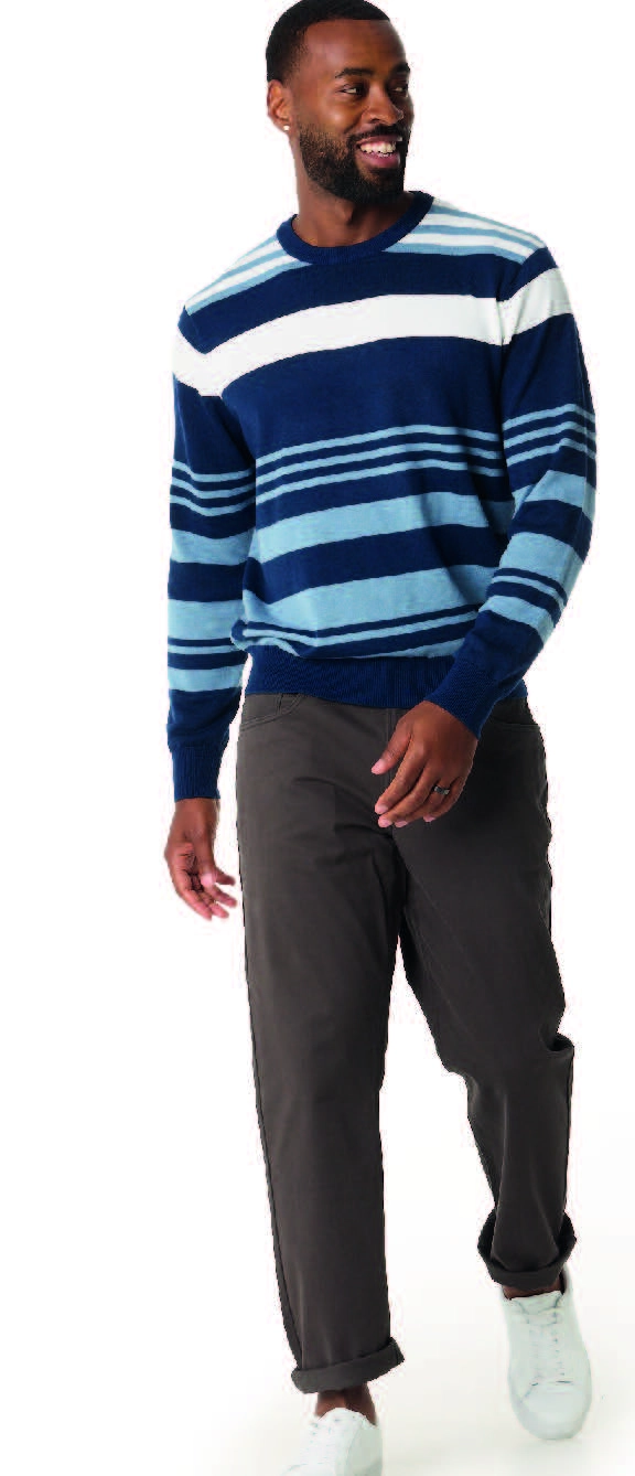 JC Lanyon Men's Ryde Colour Block Crew Neck Knit