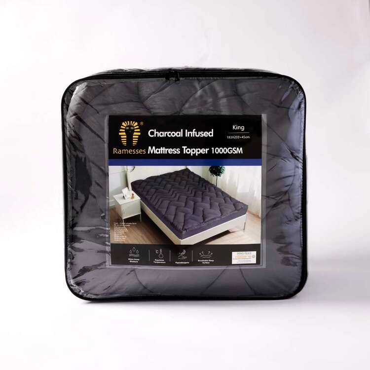 Ramesses 1000 GSM Charcoal Infused Mattress Topper