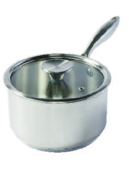 Smith + Nobel 16 cm Cook Stainless Steel Saucepan with Glass Lid