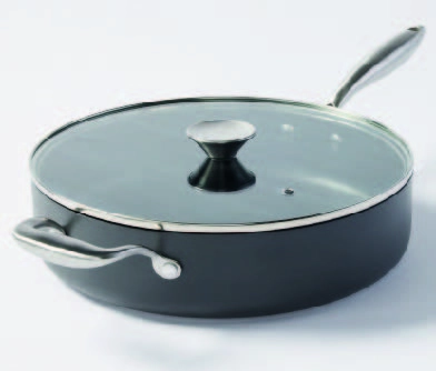 Smith + Nobel 28 cm Cook Hard Anodised Sautepan with Lid