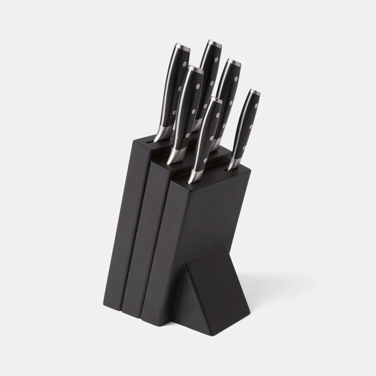 Smith + Nobel 7-Piece Gourmet Knife Block Set Black