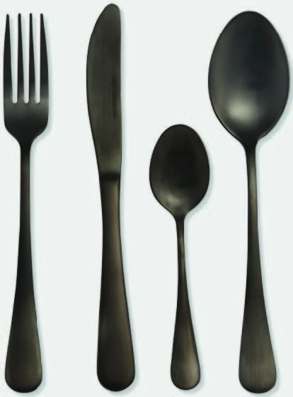 Smith + Nobel Lille 24 Piece Cutlery Set Shiny Black