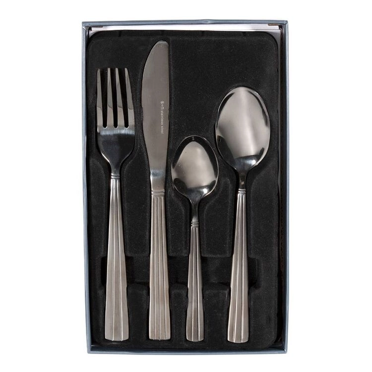 Smith + Nobel Soho 24-Piece Cutlery Set Black