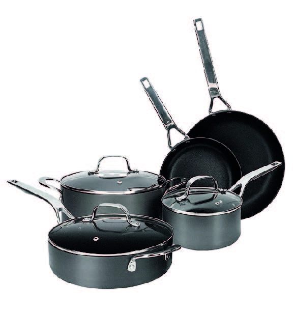 Swiss Diamond 5-Piece Hard Anodised Cookware Set