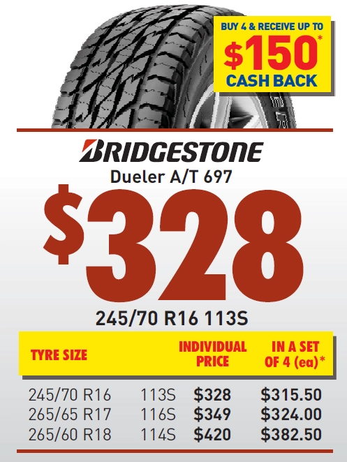 Tyre - Bridgestone Dueler A/T 697