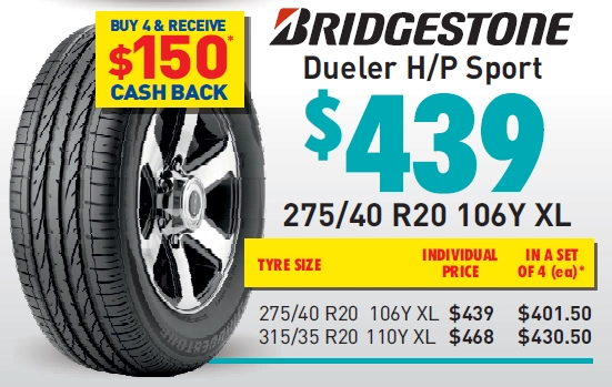 Tyre - Bridgestone Dueler H/P Sport