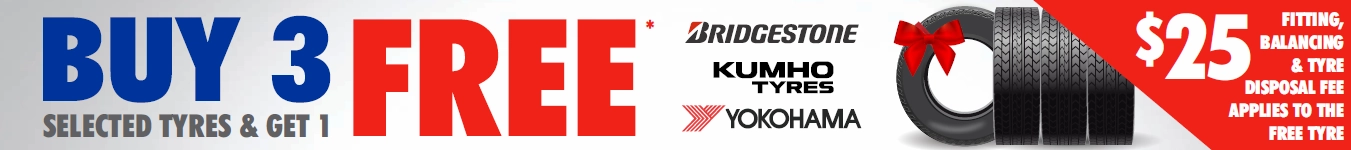 Tyre - Bridgestone, Yokohama & Kumho