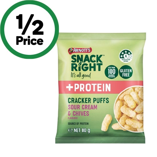 Arnott’s Snack Right Cracker Puffs 80g – From the Health Food Aisle