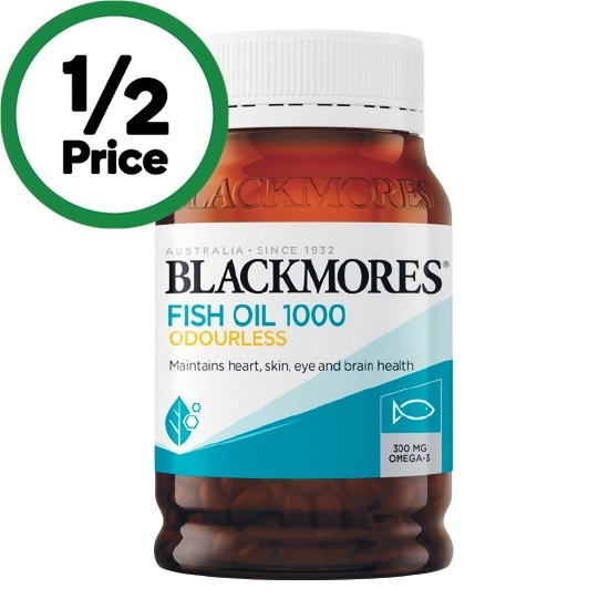 Blackmores Fish Oil 1000mg Odourless Capsules Pk 200~