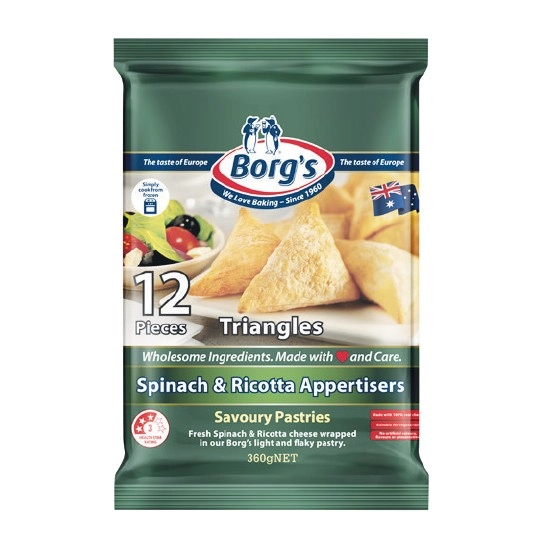 Borg’s Spinach & Ricotta Triangles 360g