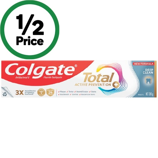 Colgate Total Active Prevention Deep Clean Toothpaste 200g