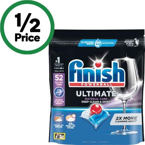 Finish Ultimate Material Care Dishwasher Tablets Pk 52