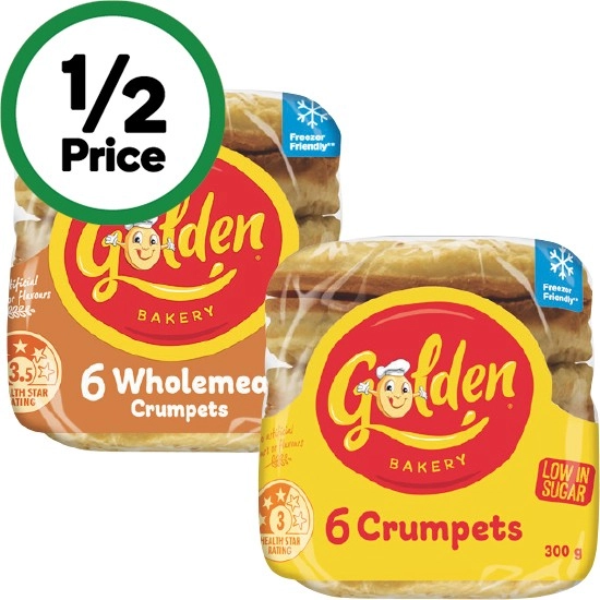 Golden Crumpets Rounds Pk 6