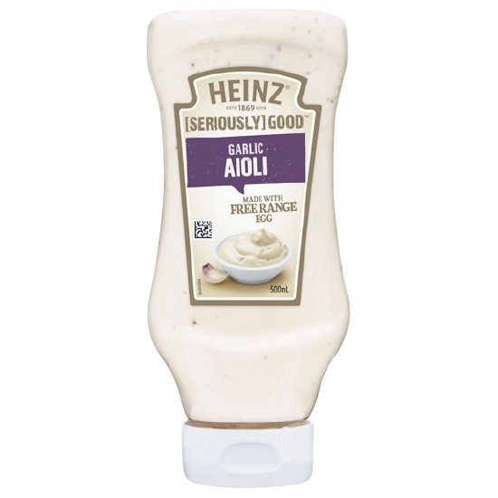 Heinz Seriously Good Mayonnaise or Aioli 500ml