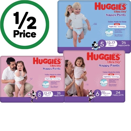 Huggies Ultra Dry Nappy Pants Pk 24-36