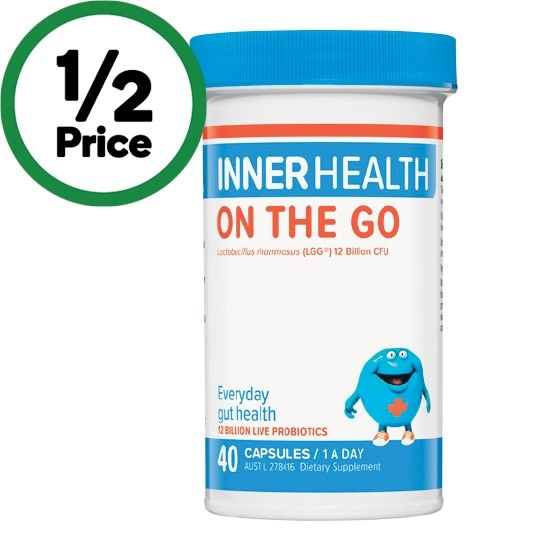 Inner Health On The Go Probiotic Capsules Pk 40~