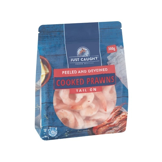 Just Caught Cooked Prawns Tail on 300g – From the Seafood Freezer