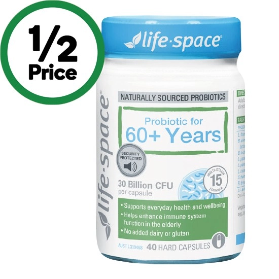 Life-Space Probiotic for 60+ Years Capsules Pk 40~