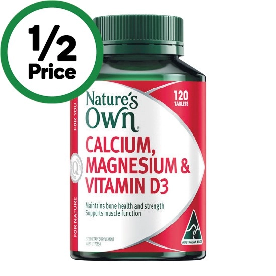 Nature’s Own Calcium, Magnesium & Vitamin D3 Tablets Pk 120~