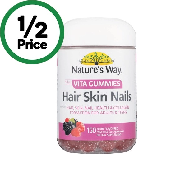 Nature’s Way Hair Skin Nails Adult Vita Gummies Pk 150~