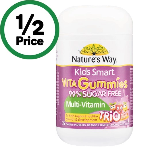 Nature’s Way Kids Smart Vita Gummies 99% Sugar Free Multi-Vitamin Pk 75~