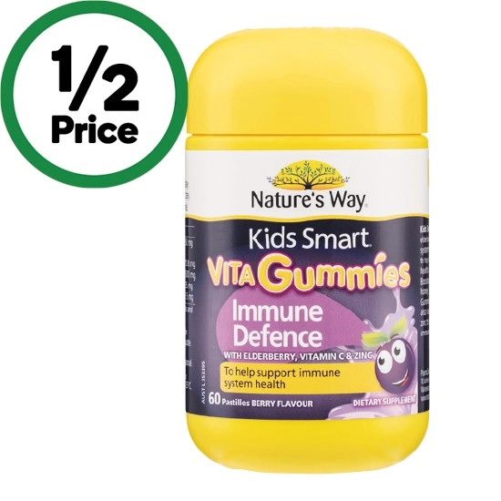 Nature’s Way Kids Smart Vita Gummies Immune Defence Pk 60~