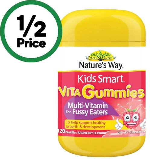 Nature’s Way Kids Smart Vita Gummies Multi Vitamin for Fussy Eaters Pk 120~