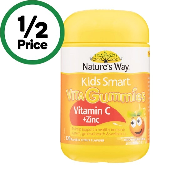 Nature’s Way Kids Smart Vita Gummies Vitamin C + Zinc Pk 120~