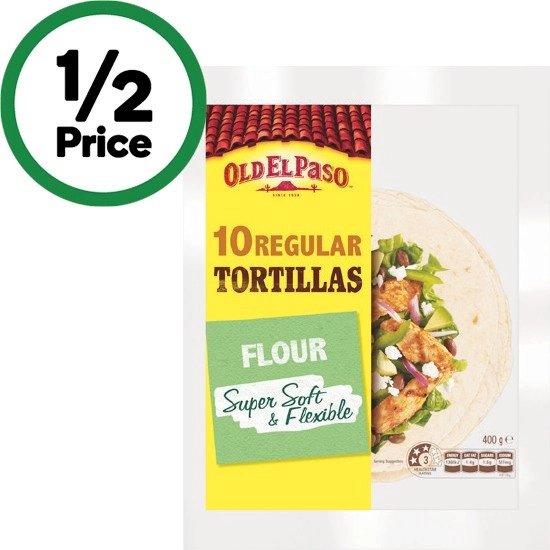 Old El Paso Regular Tortillas 400g Pk 10