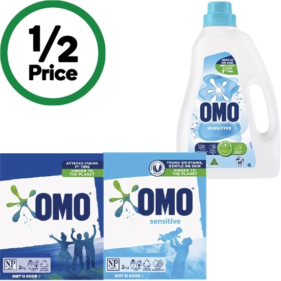 OMO Laundry Liquid 2 Litre or Powder 2 kg