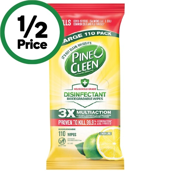 Pine O Cleen Disinfectant Wipes Pk 110