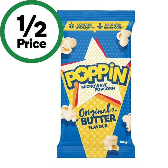 Poppin Microwave Popcorn 85-100g