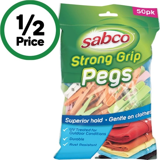 Sabco Strong Grip Pegs Pk 50