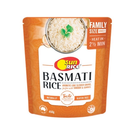 SunRice Microwave Rice Family Pack 450g