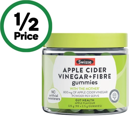 Swisse Apple Cider Vinegar + Fibre Gummies Pk 90~