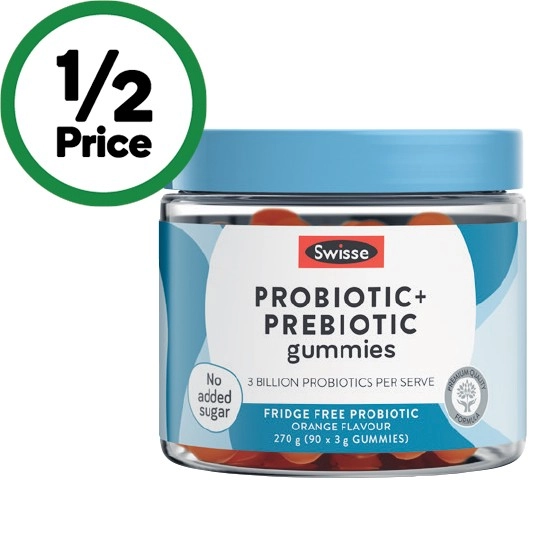 Swisse Probiotic + Prebiotic Gummies for Adults Pk 90~