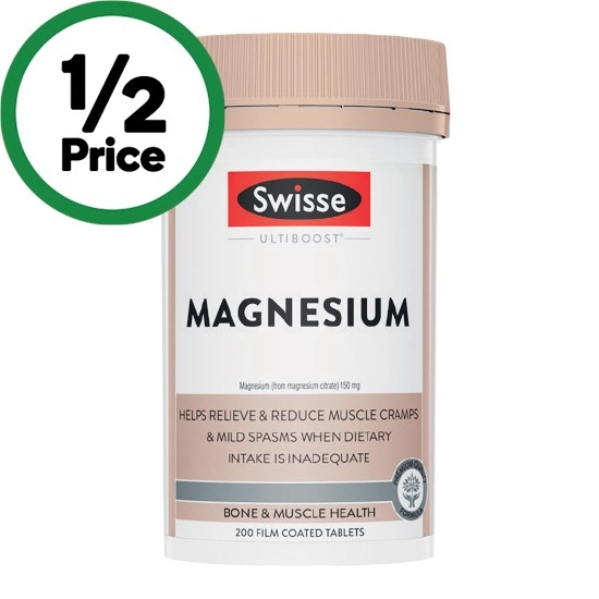 Swisse Ultiboost Magnesium Tablets Pk 200~