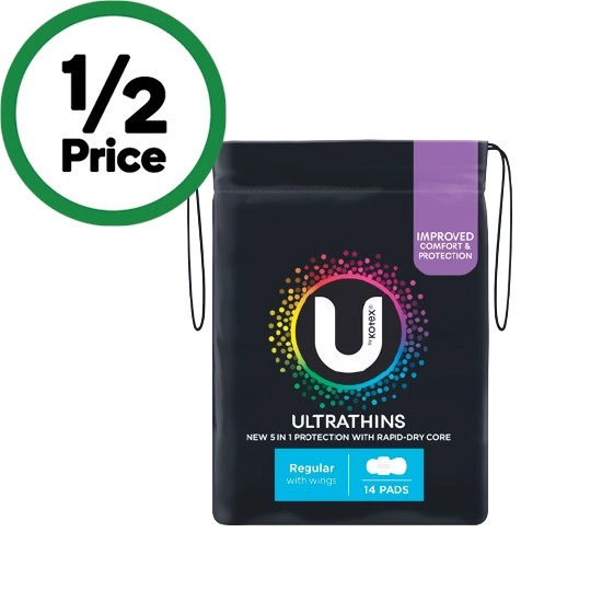 U by Kotex Ultrathins Pads Pk 8-14