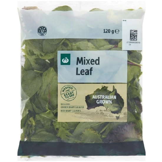 Woolworths Australian Mixed Leaf 120g Pack