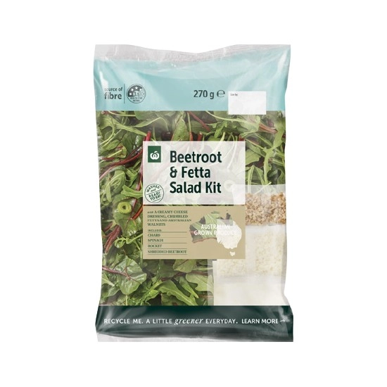 Woolworths Beetroot & Fetta Salad Kit 270g Pack