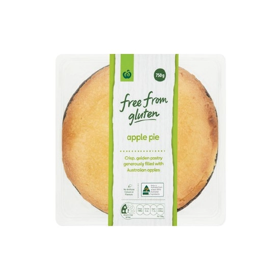 Woolworths Free From Gluten Apple Pie 750g