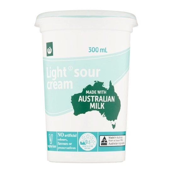 Woolworths Light Sour Cream 300ml – From the Fridge