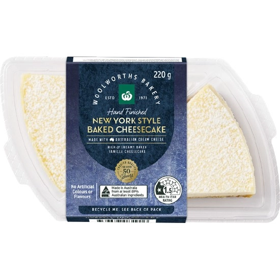 Woolworths New York Style Baked Cheesecake Pk 2