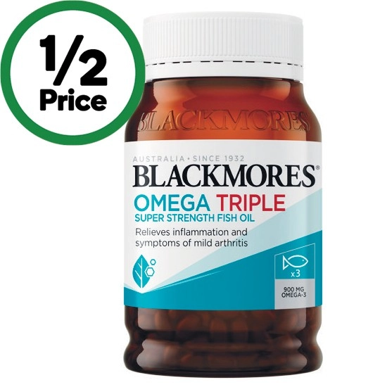 Blackmores Omega Triple Super Strength Fish Oil Capsules Pk 150~