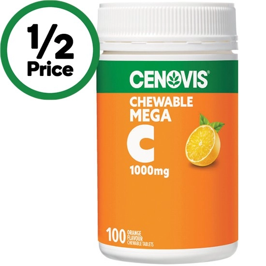 Cenovis Mega C 1000mg Chewable Tablets Pk 100~