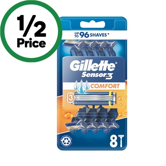 Gillette Sensor 3 Comfort Shaving Razor Pk 8