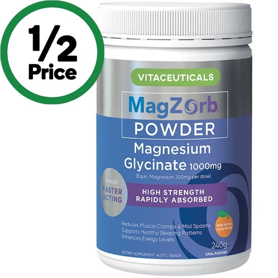 MagZorb Magnesium Glycinate 1000mg Powder 240g~